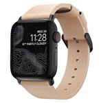 Nomad kožený remienok pre Apple Watch 38/40 mm - Modern Natural/Black Hardware NM10JNB000