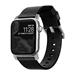 Nomad kožený remienok pre Apple Watch 42/44 mm - Modern Black/Silver Hardware NM1A41SM00