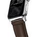 Nomad kožený remienok pre Apple Watch 42/44 mm - Traditional Brown/Silver Hardware NM1A4RST00