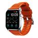 Nomad remienok Rugged Strap pre Apple Watch 44/45/49mm - Ultra Orange/Silver Hardware NM01287285