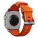 Nomad remienok Rugged Strap pre Apple Watch 44/45/49mm - Ultra Orange/Silver Hardware NM01287285