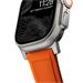 Nomad remienok Rugged Strap pre Apple Watch 44/45/49mm - Ultra Orange/Silver Hardware NM01287285