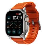 Nomad remienok Rugged Strap pre Apple Watch 44/45/49mm - Ultra Orange/Silver Hardware NM01287285