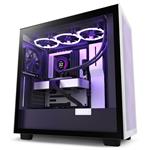 NZXT skříň H7 Flow edition / ATX / 2x 120 mm fan / USB-C / 2x USB / prosklená bočnice / mesh panel / bíločer CM-H71FG-01