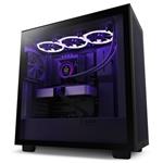 NZXT skříň H7 Flow edition / ATX / 2x 120 mm fan / USB-C / 2x USB / prosklená bočnice / mesh panel / černá CM-H71FB-01