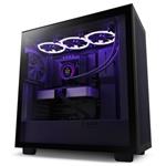 NZXT skříň H7 Flow edition / ATX / 2x 120 mm fan / USB-C / 2x USB / prosklená bočnice / mesh panel / černá CM-H72FB-01