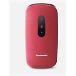 Panasonic KX-TU446EXR mobilní telefon pro seniory - barevný displej 2,4", véčko, červený