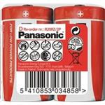 PANASONIC Zinkouhlíkové baterie Red Zinc R20RZ/2P D 1,5V (shrink 2ks)