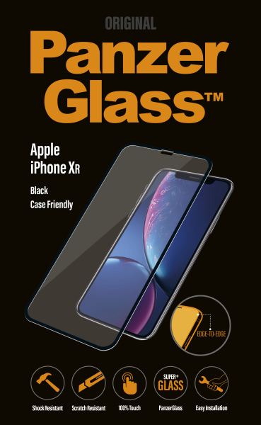 PanzerGlass - Tvrdené sklo Case Friendly pre iPhone XR, čierna 2640