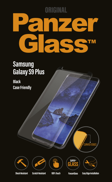 PanzerGlass - Tvrdené sklo Case Friendly pre Samsung Galaxy S9 Plus, čierna 7143