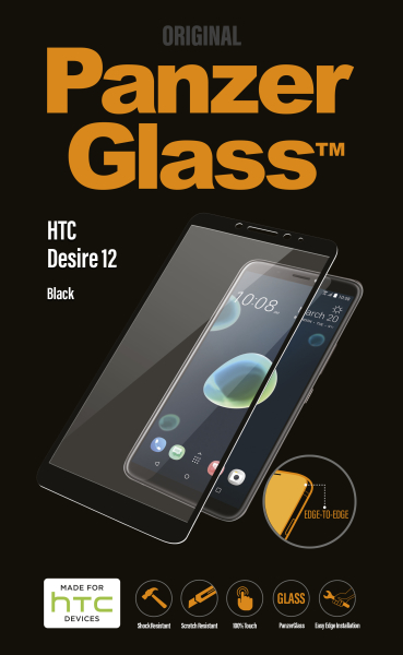 PanzerGlass - Tvrdené sklo pre HTC Desire 12, čierna 5011