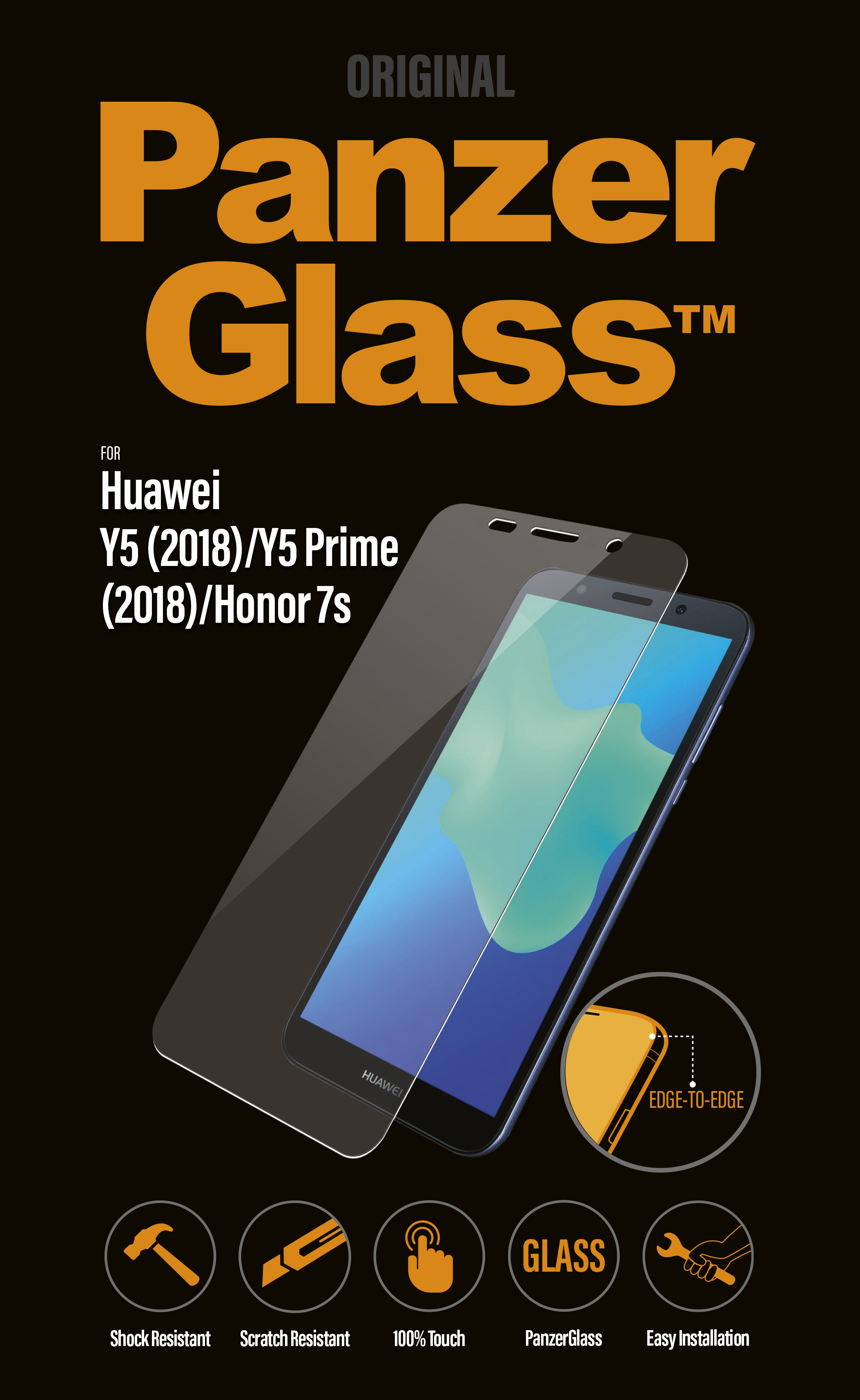 PanzerGlass - Tvrdené sklo pre Huawei Y5 2018/Y5 Prime 2018/Honor 7S, číra 5305