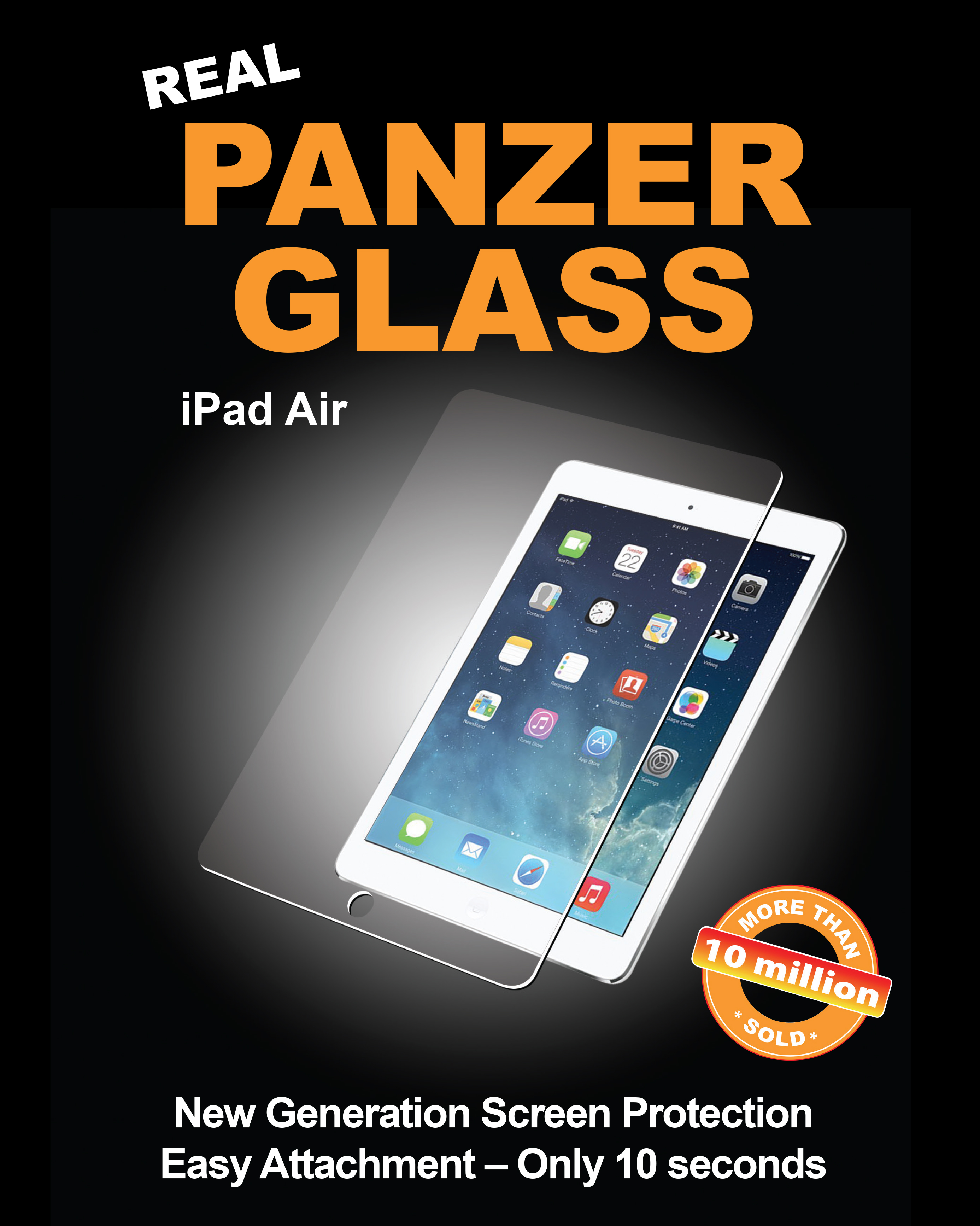 PanzerGlass - Tvrdené sklo pre iPad Air/Air 2, číra 1061