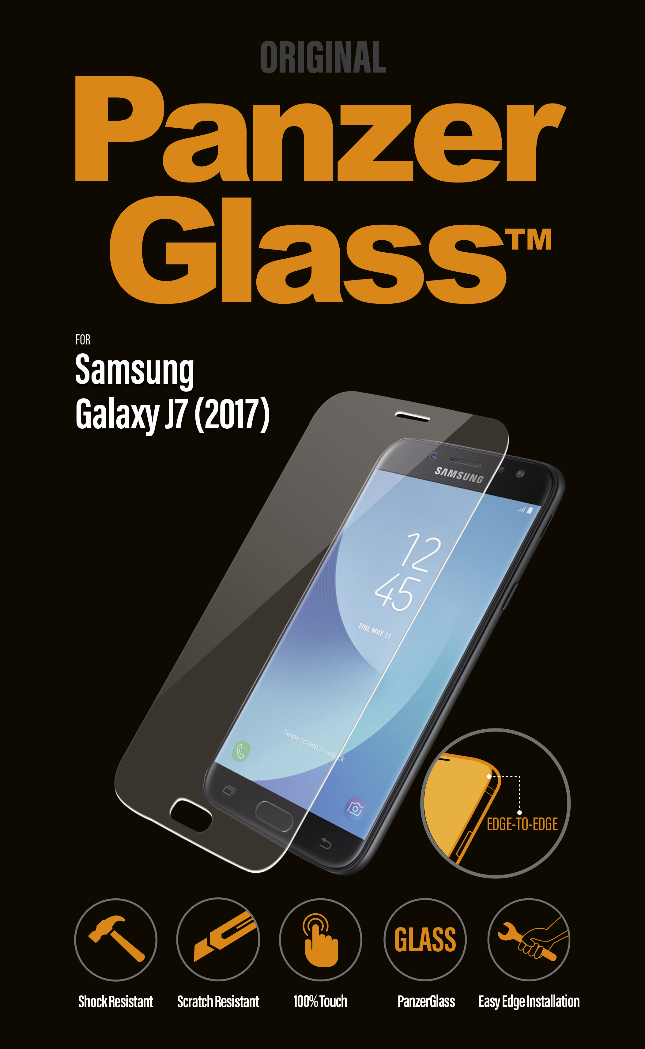 PanzerGlass - Tvrdené sklo pre Samsung Galaxy J7 (2017), číra 7128