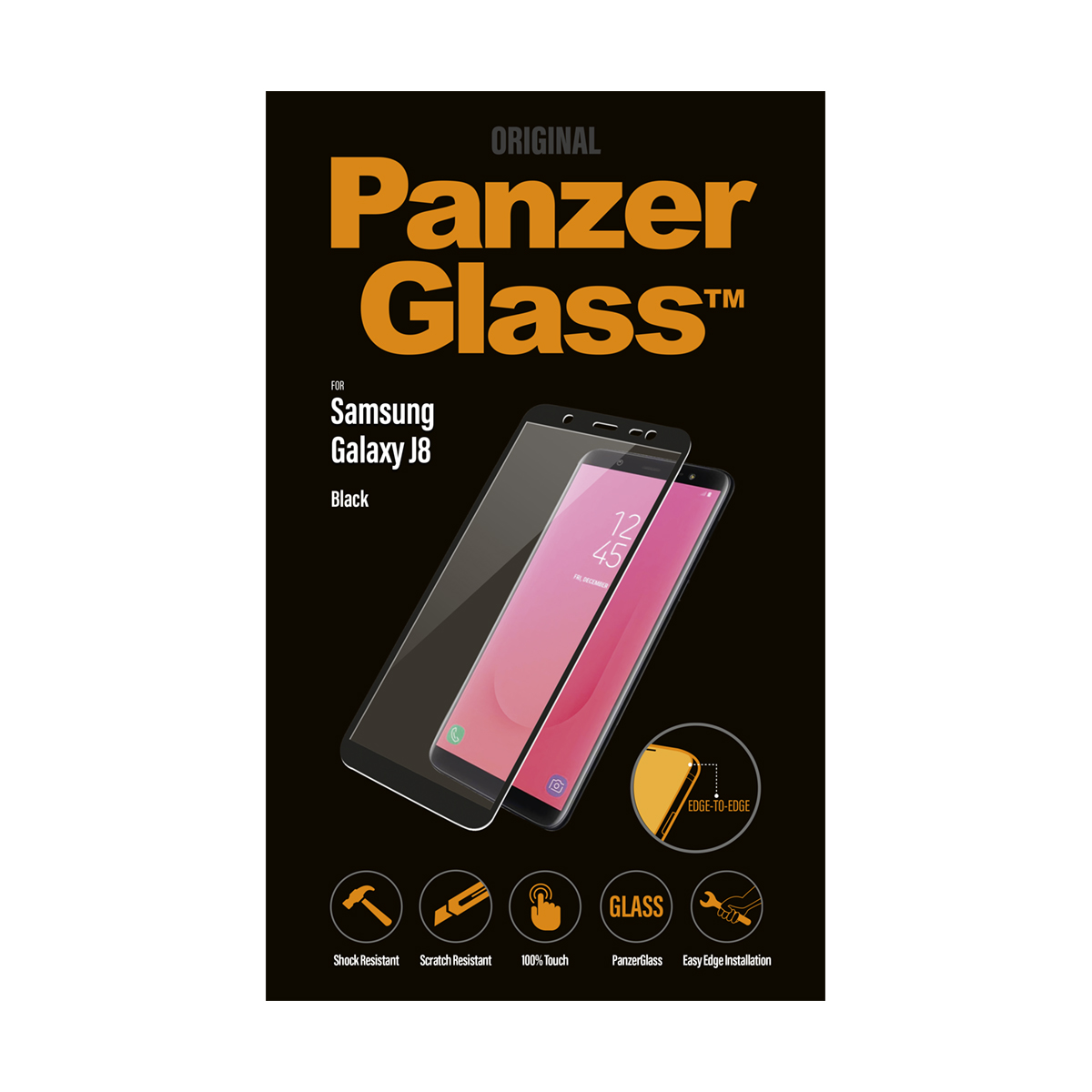 PanzerGlass - Tvrdené sklo pre Samsung Galaxy J8 (2018), čierna 7159