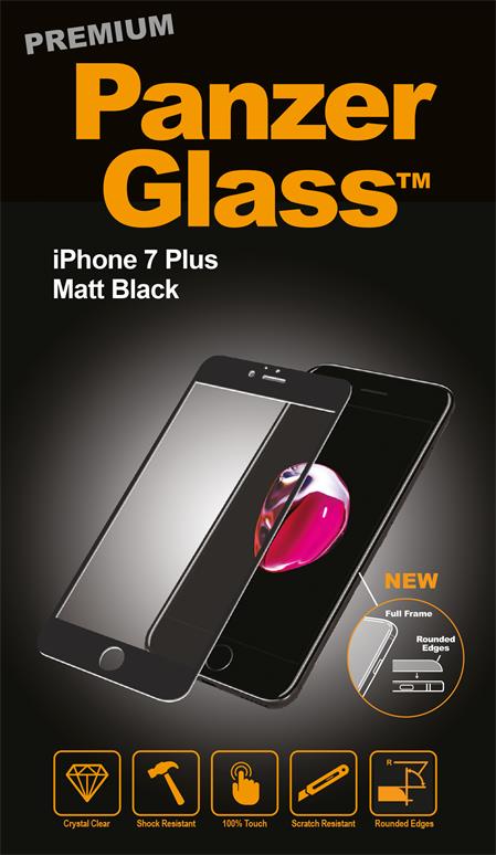 PanzerGlass - Tvrdené sklo PREMIUM pre iPhone 8/7 Plus, čierna 2604