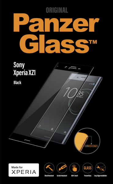 PanzerGlass - Tvrdené sklo PREMIUM pre Sony Xperia XZ1, čierna 7607