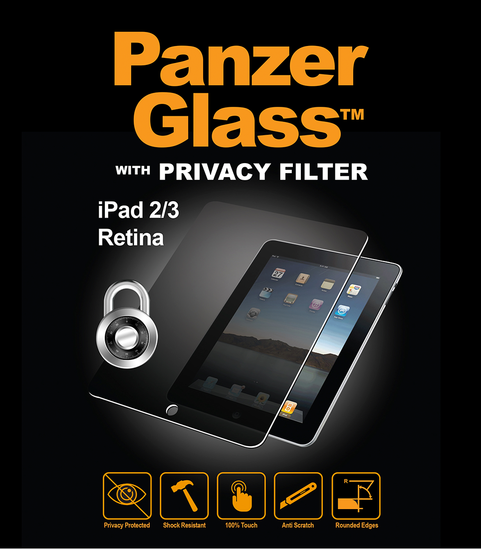 PanzerGlass - Tvrdené sklo Privacy pre iPad 2/3 P1060