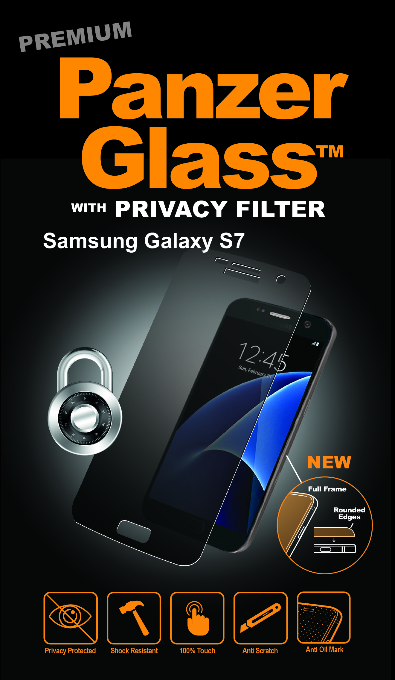 PanzerGlass - Tvrdené sklo Privacy pre Samsung Galaxy S7 P7100