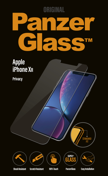 PanzerGlass - Tvrdené sklo Privacy Standard Fit pre iPhone XR, číra P2638