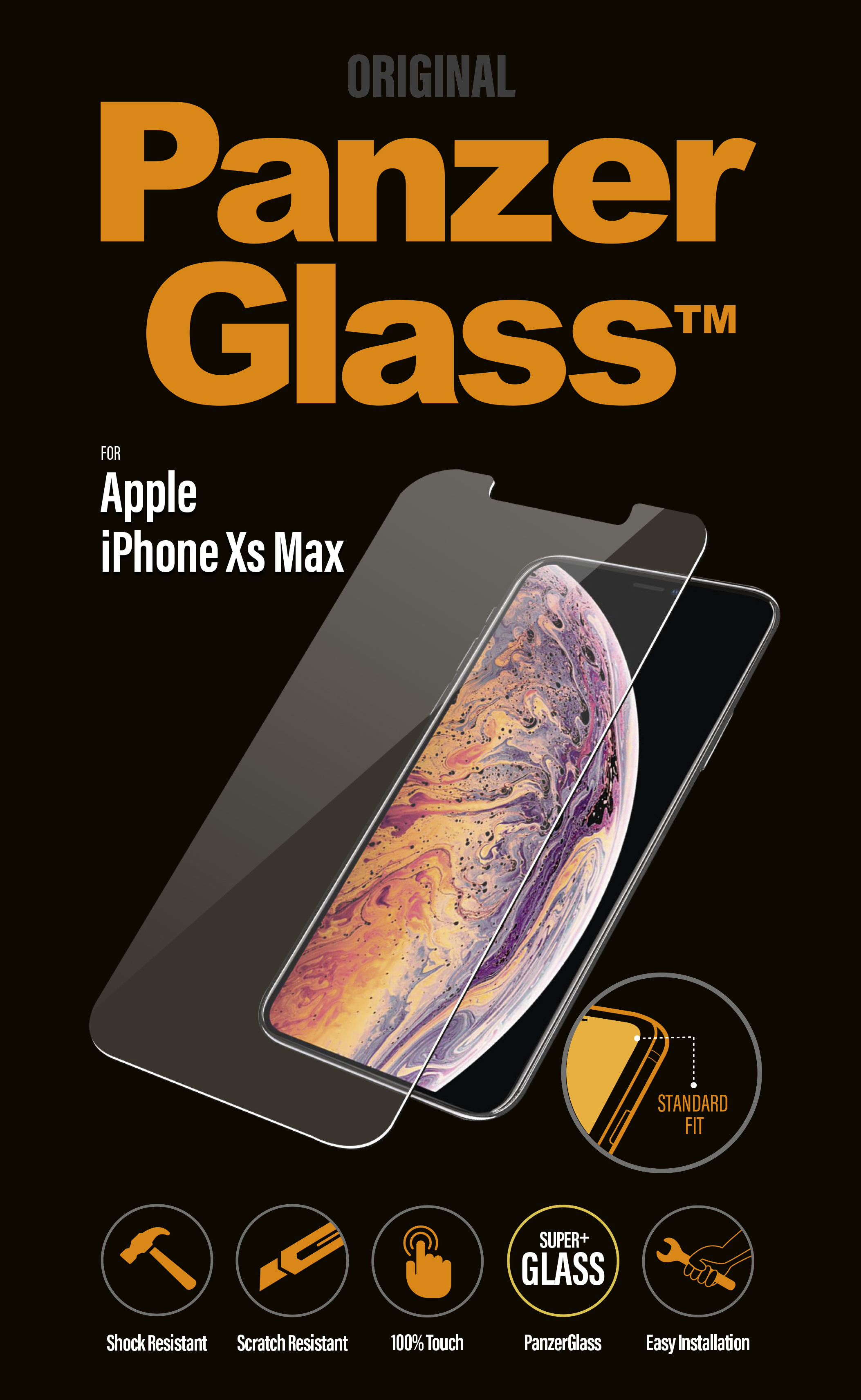 PanzerGlass - Tvrdené sklo Standard Fit pre iPhone XS Max, číra 2639