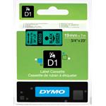 páska DYMO 45809 D1 Black On Green Tape (19mm) S0720890