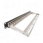 Patch panel, Category 6A, 24xRJ45/s, čierny, osadený s KEJ-C6A-S-HD, KELINE KEP-C6A-S-HD