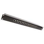 Patch panel Solarix 16 x RJ45 CAT5e STP čierny 1U SX16-5E-STP-BK