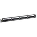 Patch panel Solarix 24 x RJ45 CAT6 UTP čierny 1U (350 MHz) SX24-6-UTP-BK