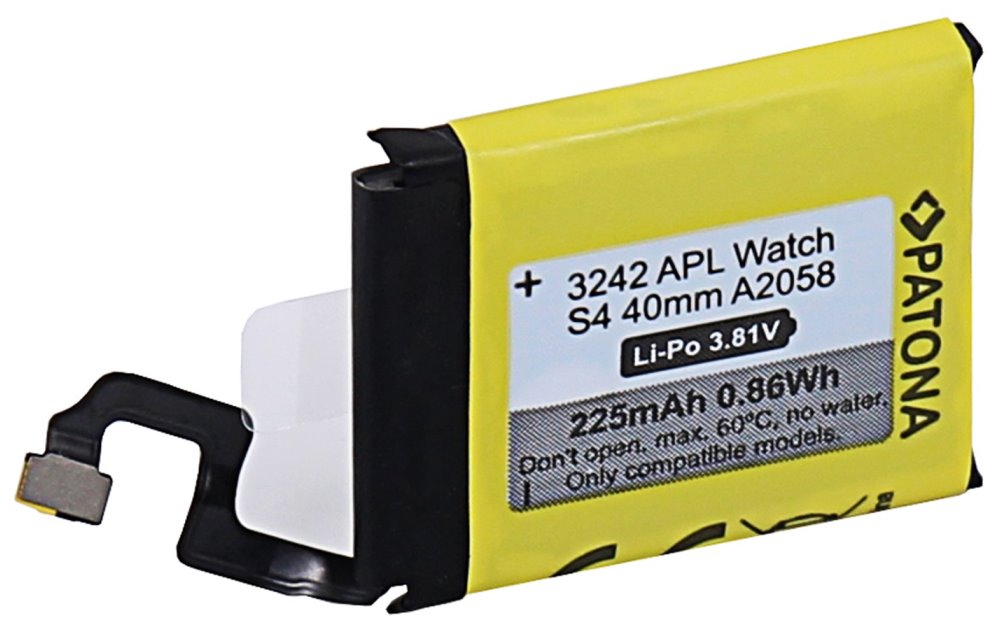 PATONA baterie pro chytré hodinky Apple Watch 4 225mAh A2058 40mm PT3242