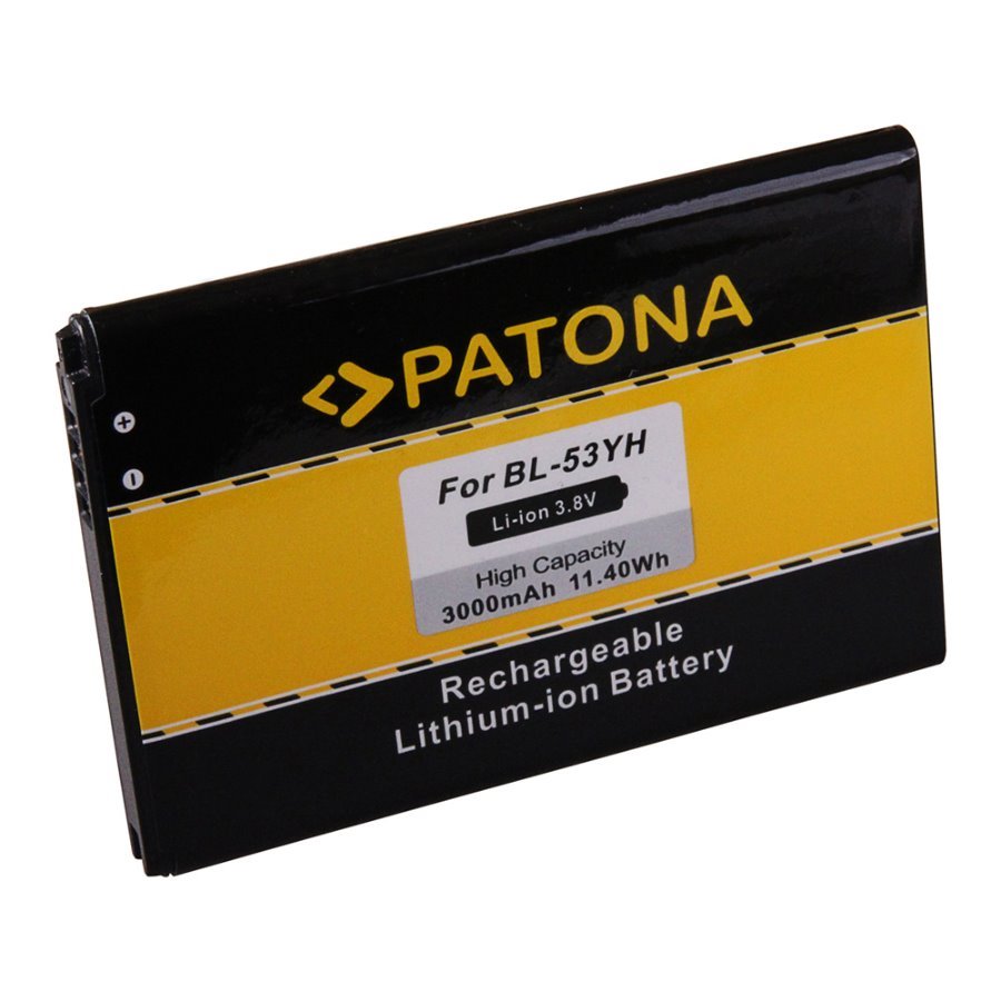 PATONA baterie pro mobil LG D855 3000mAh 3.8V Li-Ion BL-53YH PT3149