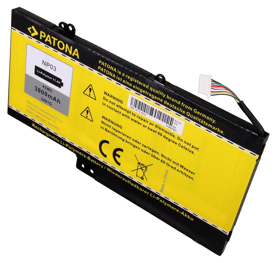 PATONA baterie pro ntb HP Pavilion 13 3800mAh Li-Pol 11,4V NP03XL PT2491