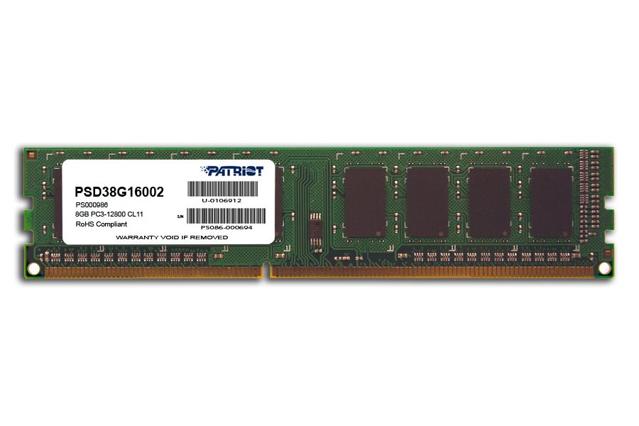 Patriot RAM DDR3 8GB SL PC3-12800 1600MHz CL11 PSD38G16002