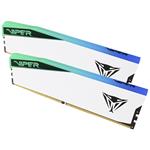 PATRIOT VIPER ELITE 5 WHITE RGB 64GB DDR5 6200MHz / DIMM / CL42 / Kit 2x 32GB PVER564G62C42KW