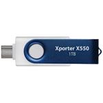 PATRIOT Xporter X550 1TB / USB Typ-A + USB Typ-C / USB 3.2 Gen 1 / bílo-modrá PS1TX550AAD