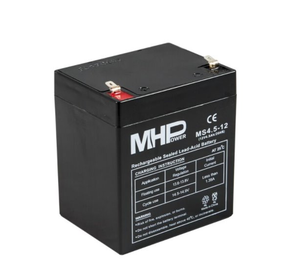 Pb akumulátor MHPower VRLA AGM 12V/4,5Ah (MS4.5-12