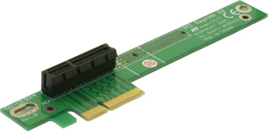 PCI Express RiserCard x4 na 1x PCIe x4 pravoúhlá 89103