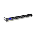 PDU IT METER, integr.merení,8x CSN,Al, 19", 1U, RAL 7035 HSMPEU06