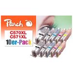 PEACH kompatibilní cartridge Canon PGI-570XL/CLI-571XL Combi pack (10) 8x13 ml,2x Black, 2xCyan,2xMagenta,2xYello 319980