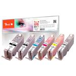 PEACH kompatibilní cartridge Canon PGI-570XL/CLI-571XL Multi-6-Pack 5x13 ml, Black, Cyan, Magenta, Yellow, Grey, 319991