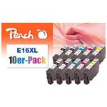 PEACH kompatibilní cartridge Epson No. 16XL, Combi pack (10) 4xBlack 4x15 ml, 2x Cyan, 2x Magenta, 2x Yellow 6x10 319983