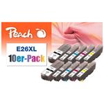 PEACH kompatibilní cartridge Epson No. 26XL, Combi pack (10), 2x Black 2x 26 ml, 2x Cyan, 2x Magenta, 2x Yellow, 319985