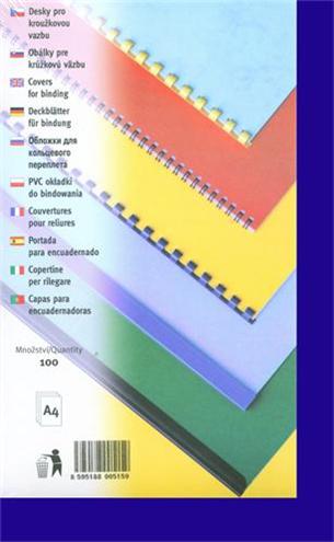 PEACH/OEM Vazací kartonový kryt, A4 250g/m 100ks, tmavě modrý lamcoda4000rb