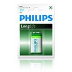 Philips baterie 9V LongLife zinkochloridová - 1ks, blister