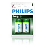 Philips batérie C LongLife zinkochloridové - 2ks, blister