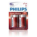 Philips baterie D PowerLife, alkalická - 2ks