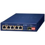 Planet BSP-115HP-5A Hybridní PoE solární switch, 5x 1Gb, 1x SFP, 1x PoE++ 802.3bt, 2x 802.3at, 2x at/pasivní, -20~65°C