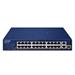 Planet FGSD-2621P PoE switch, 24x100M + 1xGb + 1xSFP, PoE 802.3at 185W, extend mód 10Mb-250m