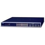 Planet FGSW-1816HPS PoE switch 16x 100-TX, 2x 1000-T/SFP, PoE 802.3at 30/220W, Web/SNMP, STP/RSTP, ext 1 FGSW-1816HPS-V2