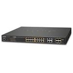 Planet GS-4210-16UP4C Ultra PoE switch L2/L4, 20(16 PoE)x 1000Base-T, 4x SFP, Web/SNMPv3, 802.3at-400W